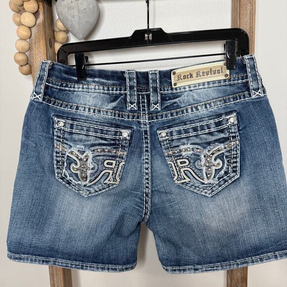 Rock Revival Denim Easy Short Faine Jean Shorts Size‎ 27 - Picture 6 of 13
